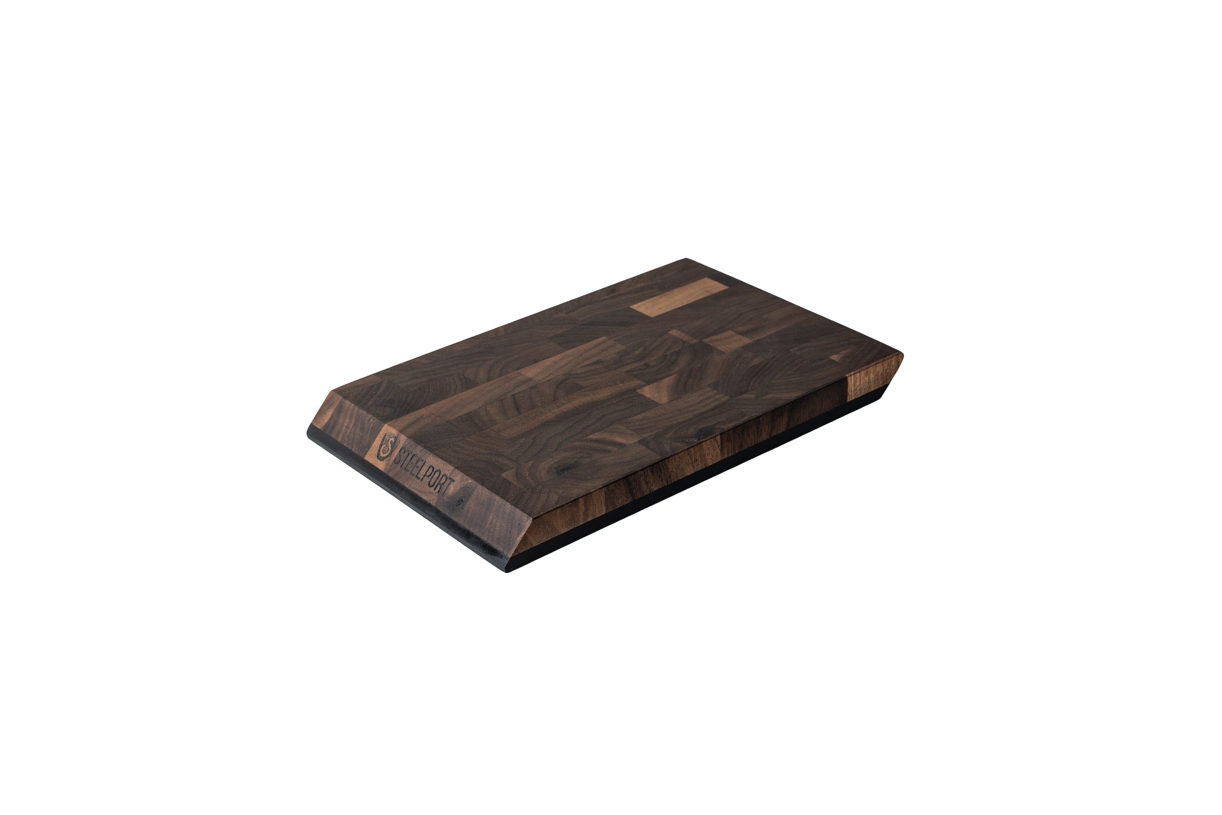 SteelCore™ cutting board with a dark finish on a white background