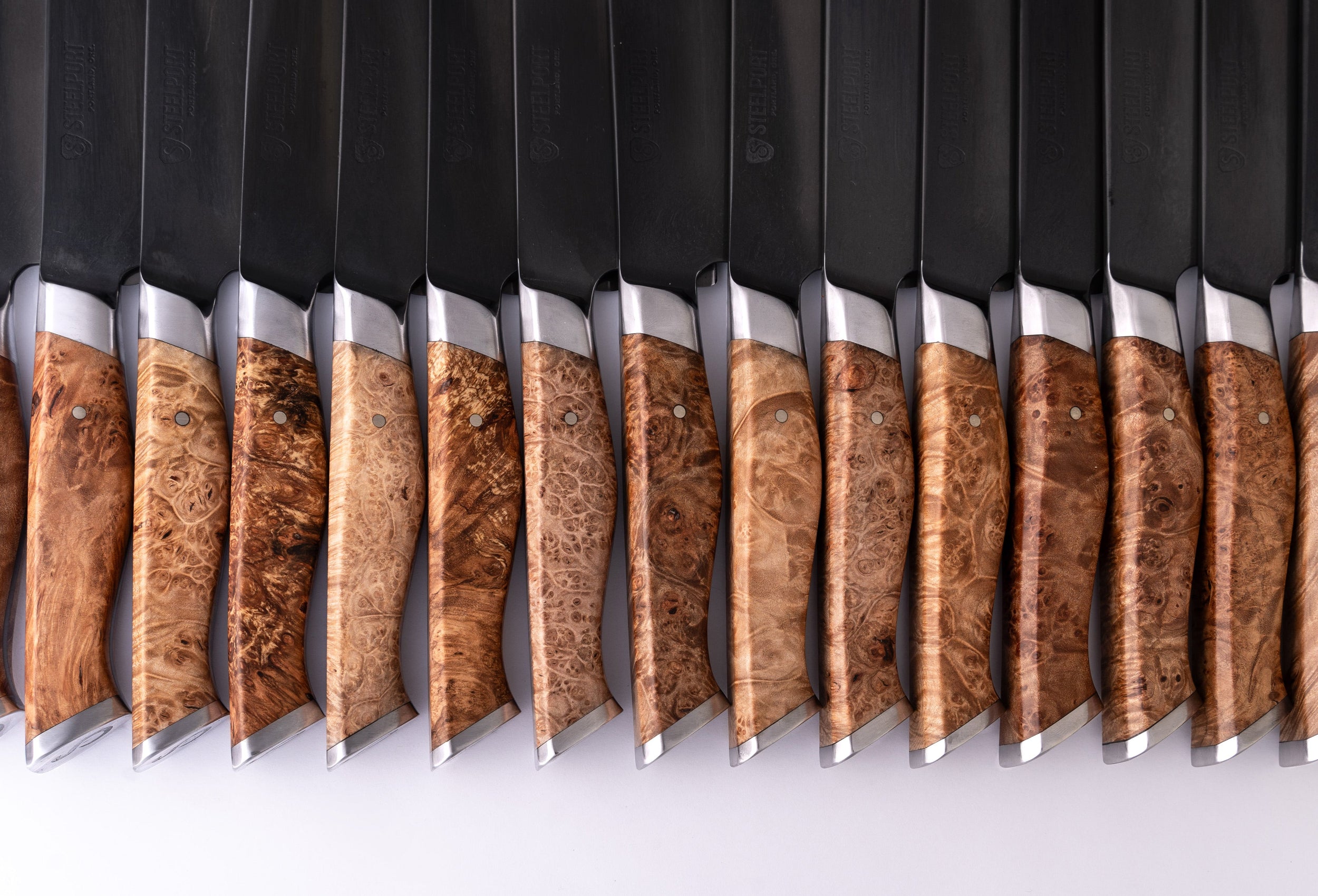 Oregon Big Leaf Maple Burl Handes - STEELPORT