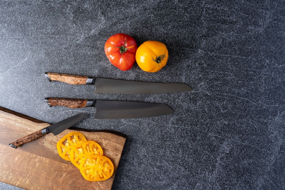 3 Piece Essential Chef Knife Set // Orange